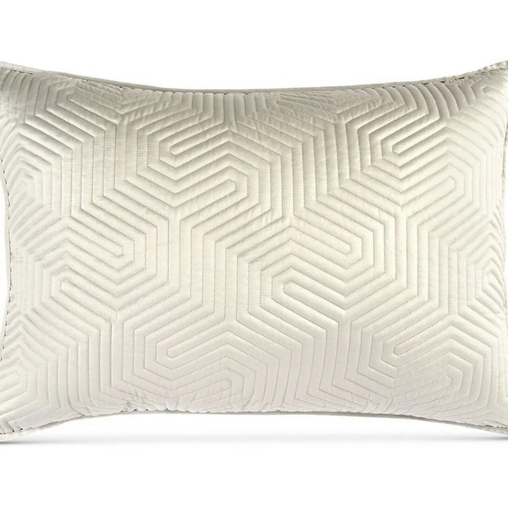 DKNY One Ivory Helix Quilted Standard Sham